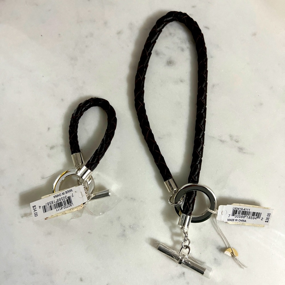 Macys deep brown choker and bracelet set